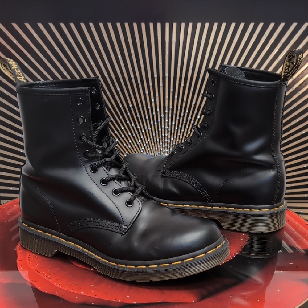 Dr. Martens Smooth Black Lace-Up Boots